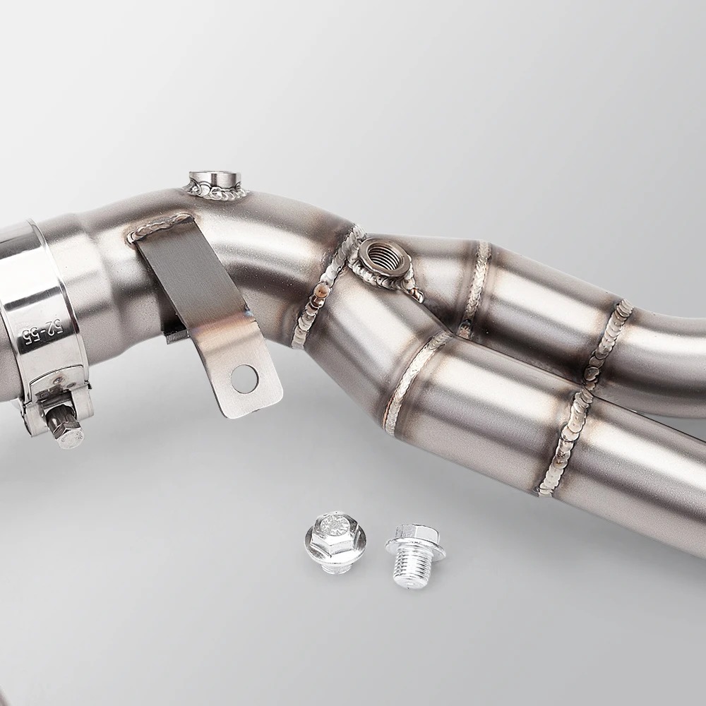 For CBR650R CBR650F CBR650 2014-2025 Motorcycle Exhaust Pipe Front Link Pipe Complete Exhaust System with Two Oxygen Sensors
